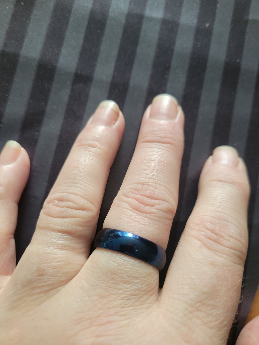 🖤NEW🖤 Blue Stainless Steel  Band Ring - Sleek Polished Finish